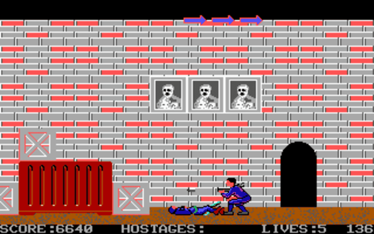 Gameplay screen of Shinobi (4/8)