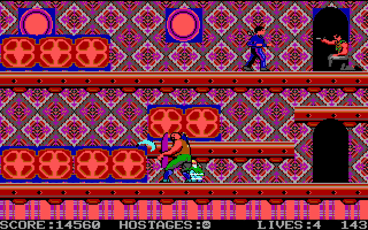 Gameplay screen of Shinobi (6/8)