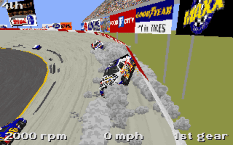 Gameplay screen of NASCAR Racing (3/8)
