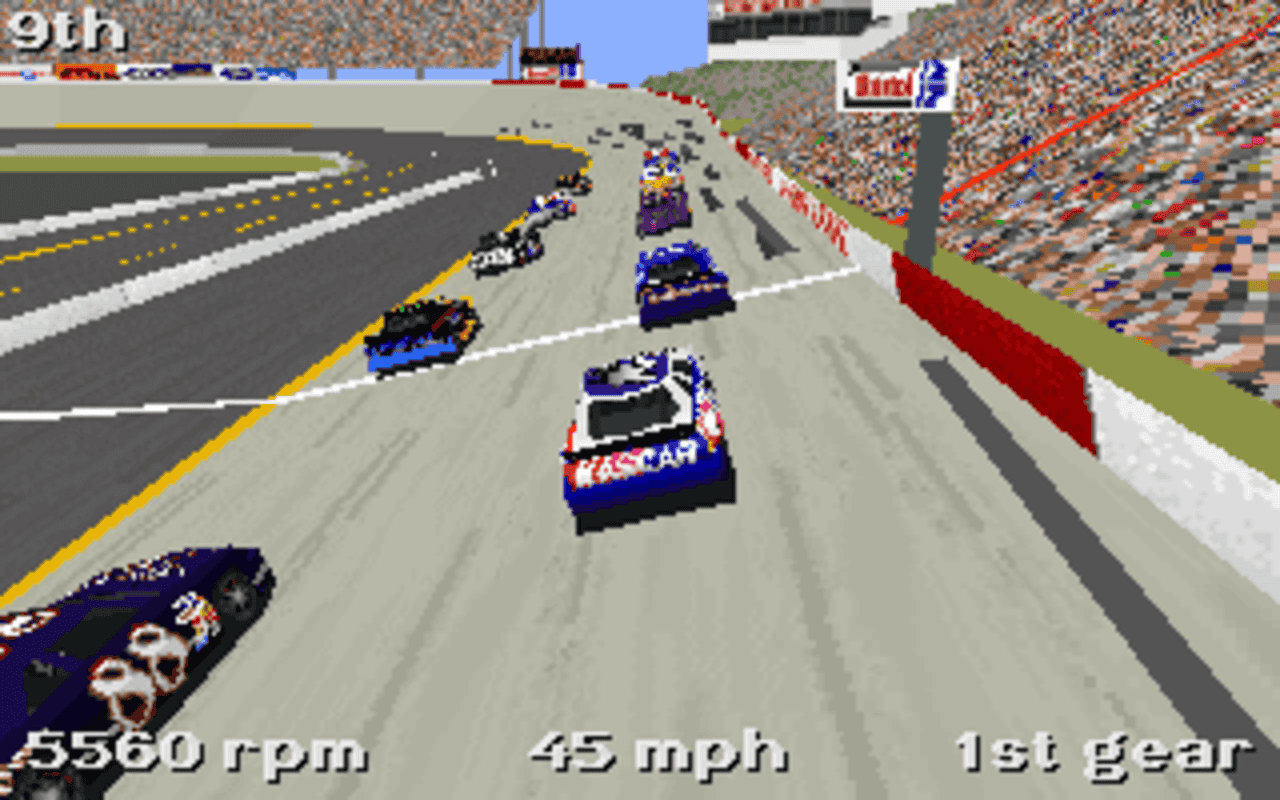 Gameplay screen of NASCAR Racing (5/8)