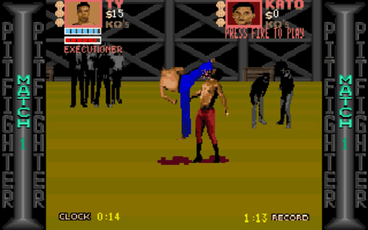 Gameplay screen of Pit-Fighter (1/8)