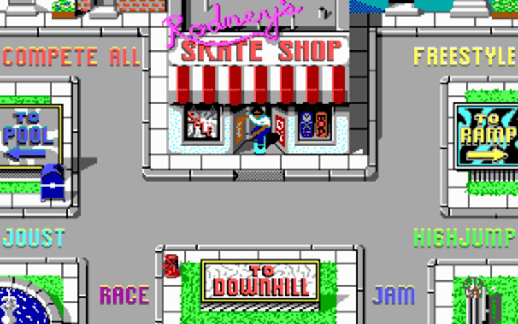 Gameplay screen of Skate or Die (7/8)
