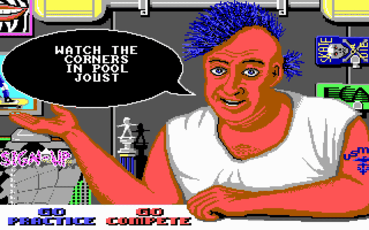 Gameplay screen of Skate or Die (6/8)