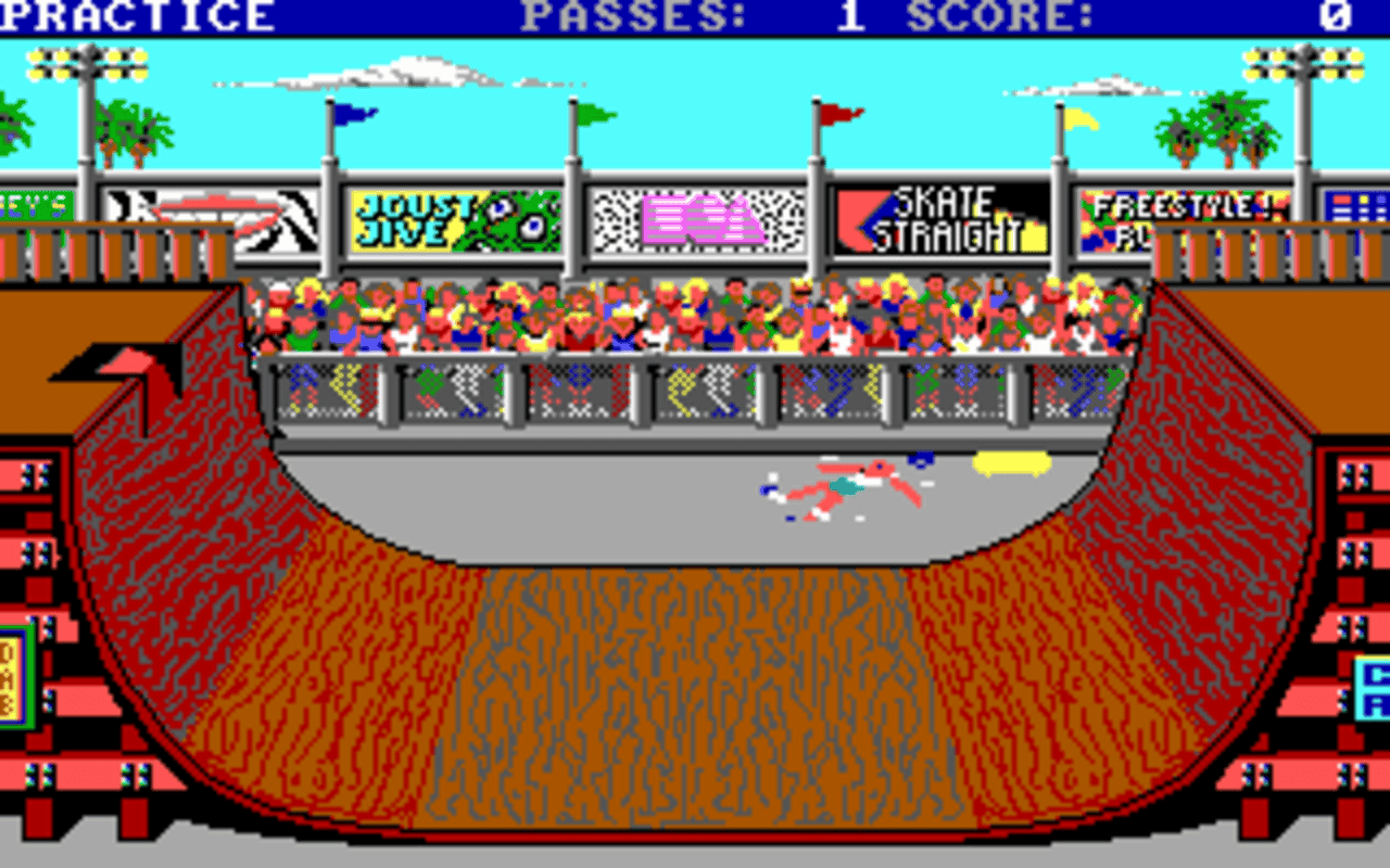 Gameplay screen of Skate or Die (5/8)