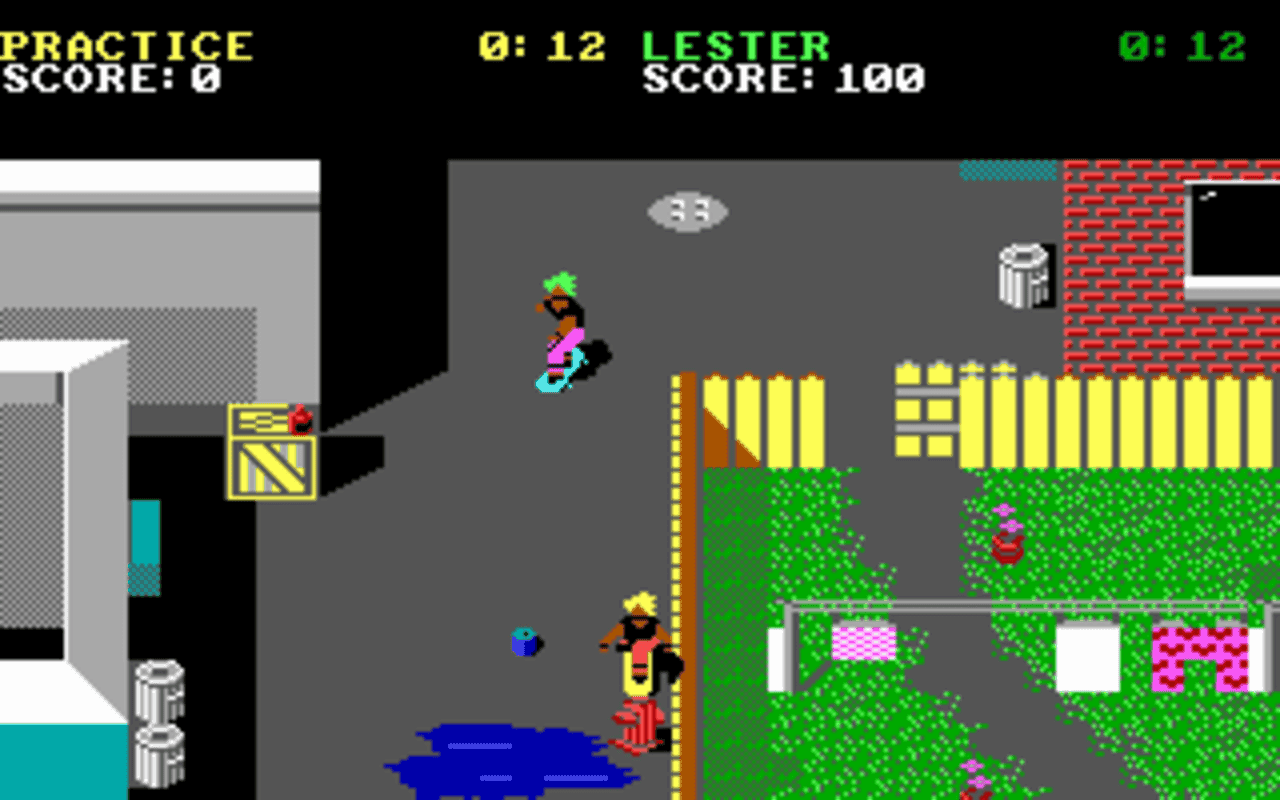 Gameplay screen of Skate or Die (4/8)