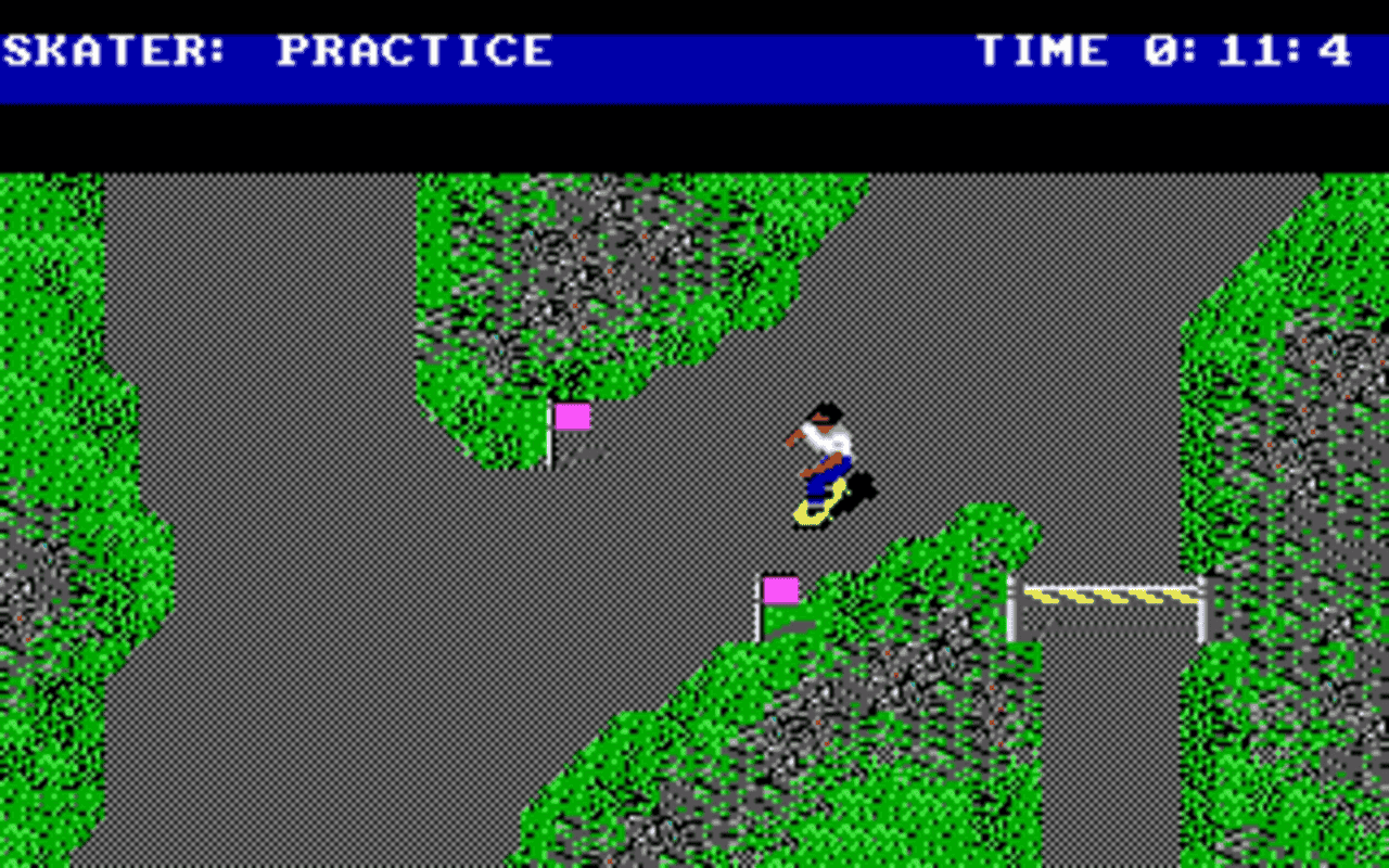 Gameplay screen of Skate or Die (3/8)