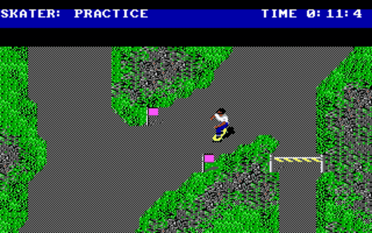 Gameplay screen of Skate or Die (3/8)