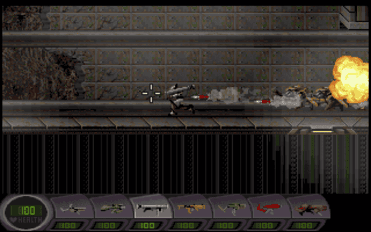 Gameplay screen of Abuse (7/8)