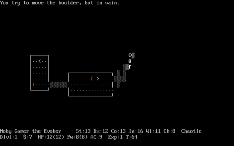 Gameplay screen of NetHack (2/8)