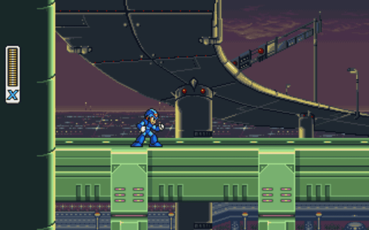 Gameplay screen of Mega Man X (1/8)