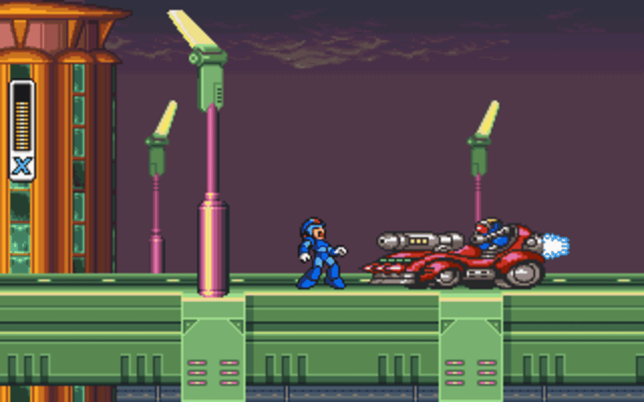 Gameplay screen of Mega Man X (3/8)