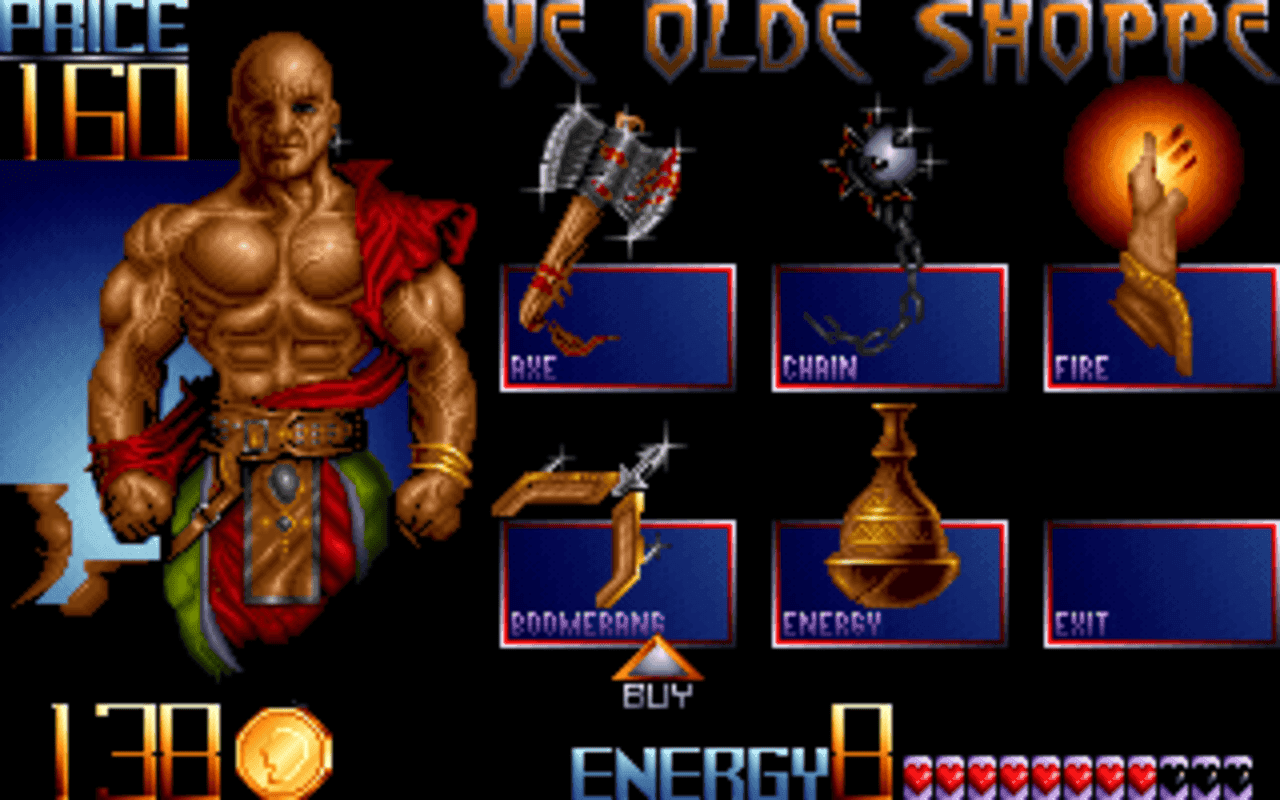 Gameplay screen of Risky Woods (6/8)