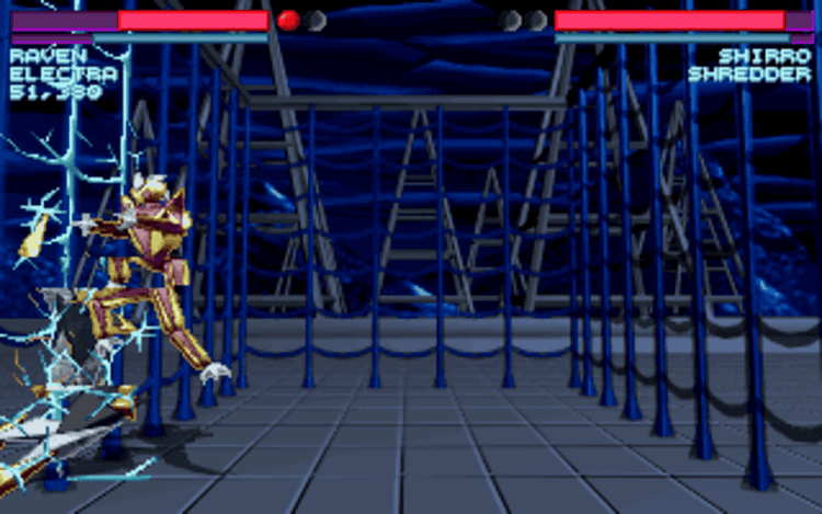 Gameplay screen of One Must Fall 2097 (3/8)