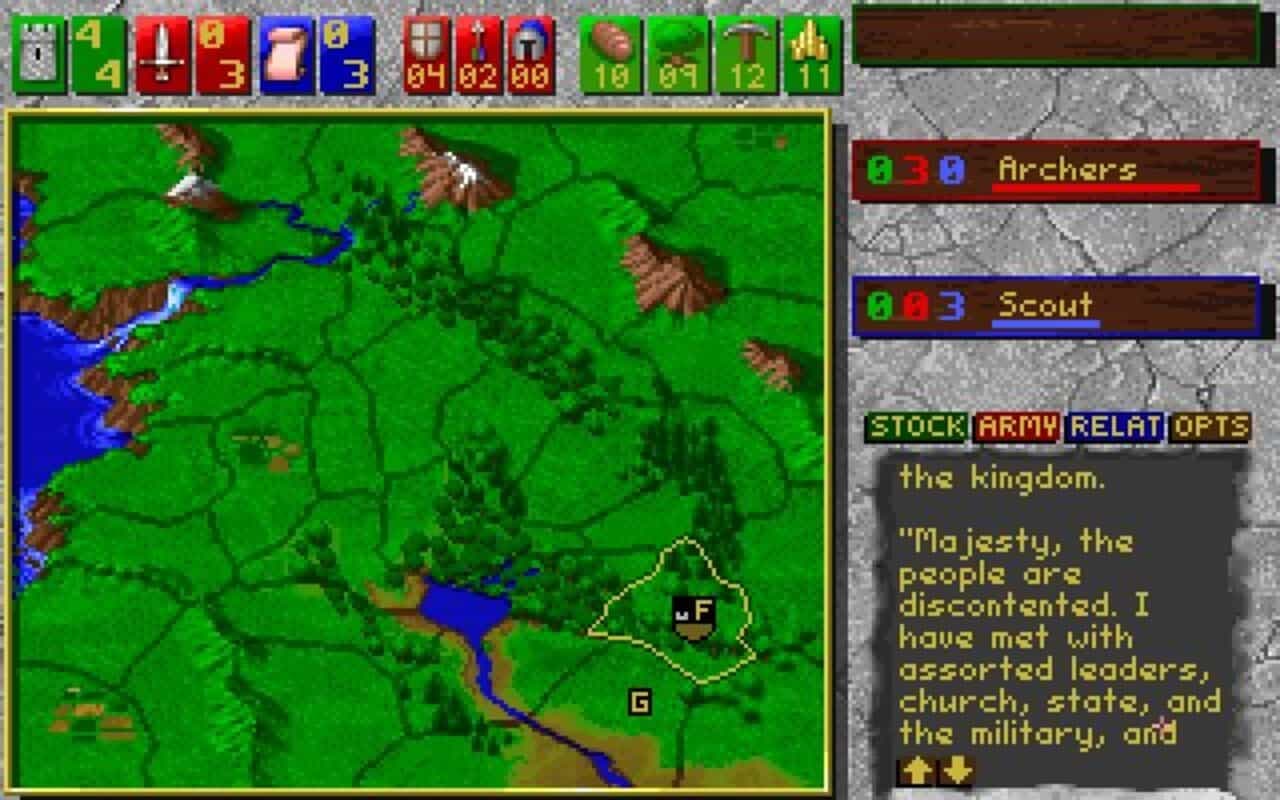 Gameplay screen of Castles II: Siege & Conquest (3/8)