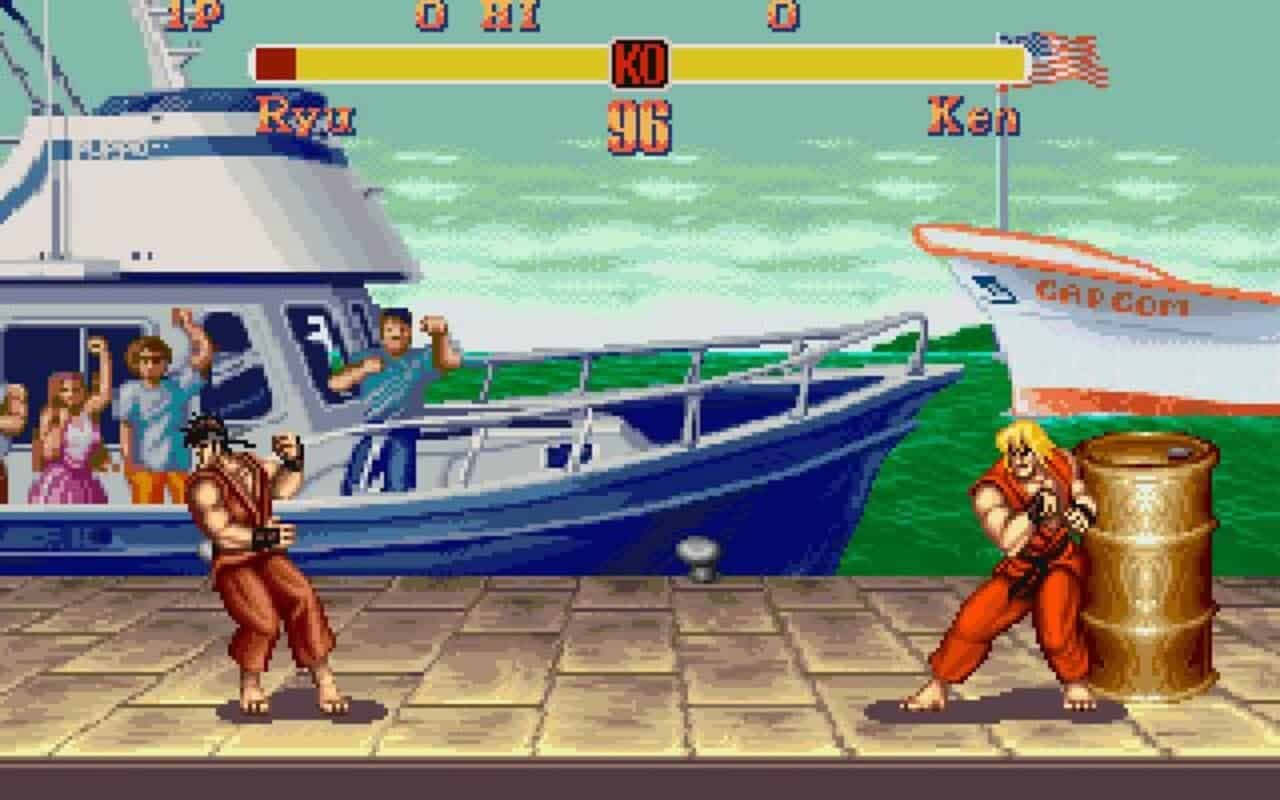 Gameplay screen of Super Street Fighter II (4/8)