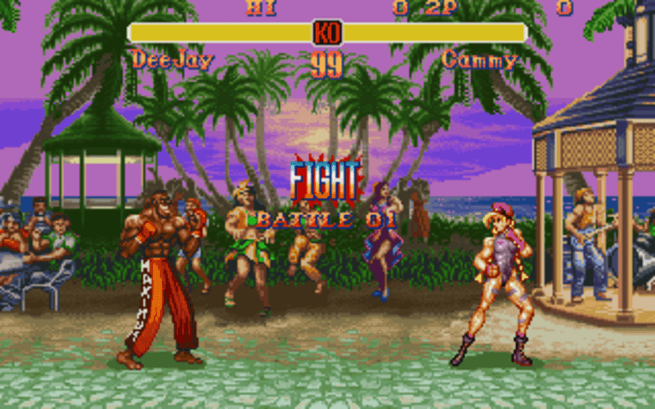 Gameplay screen of Super Street Fighter II (7/8)