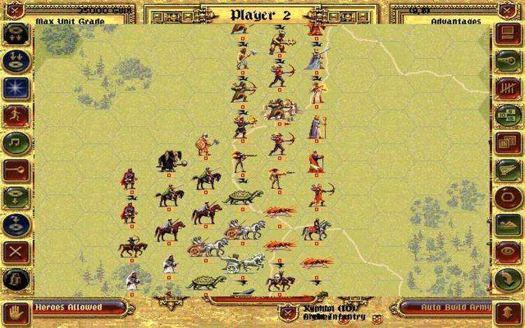 Gameplay screen of Fantasy General (8/8)