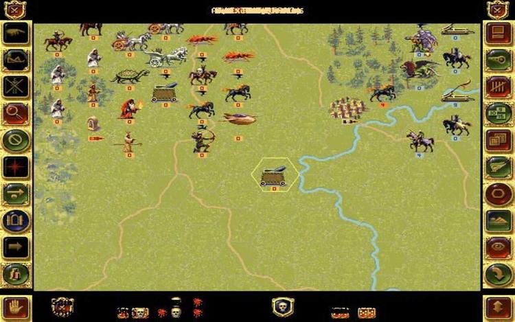 Gameplay screen of Fantasy General (7/8)
