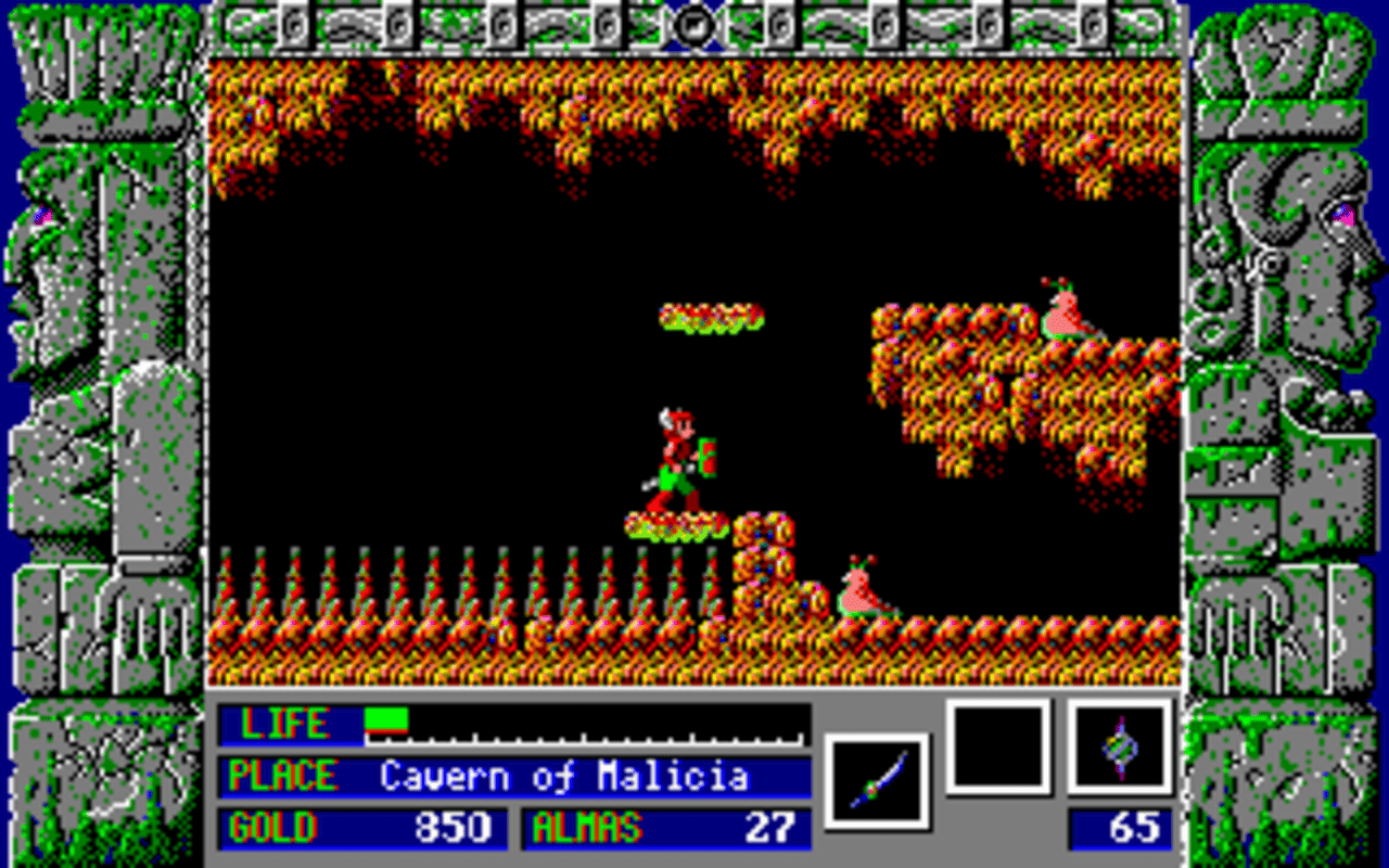 Gameplay screen of Zeliard (7/8)