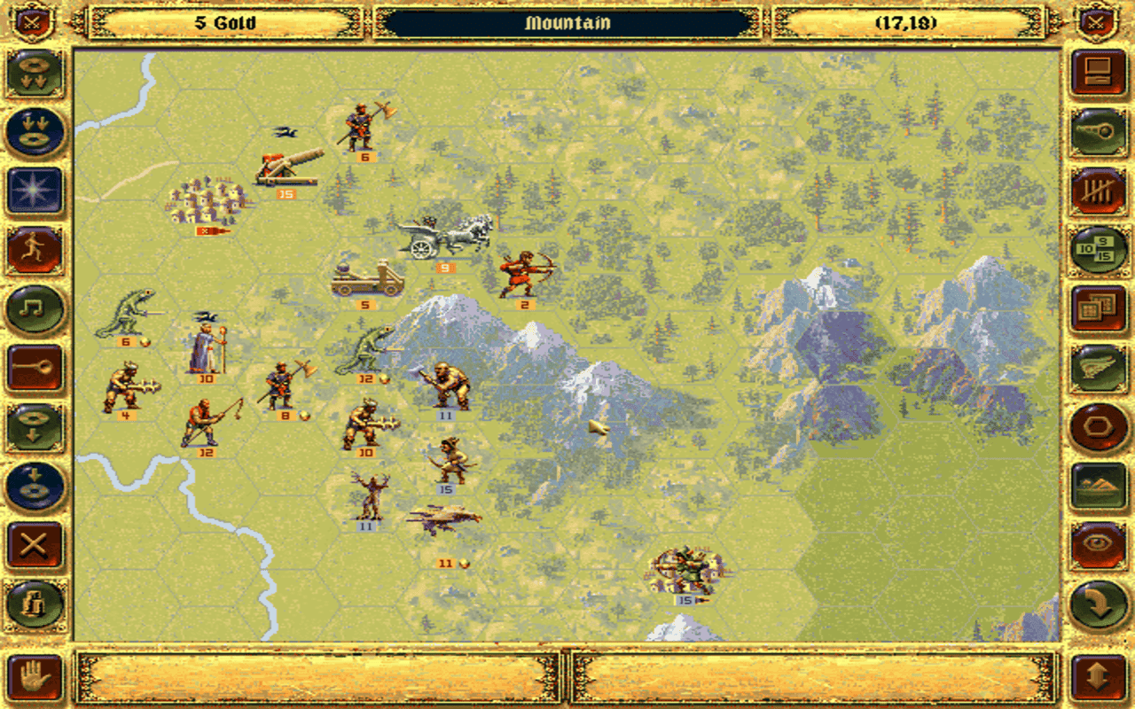Gameplay screen of Fantasy General (3/8)