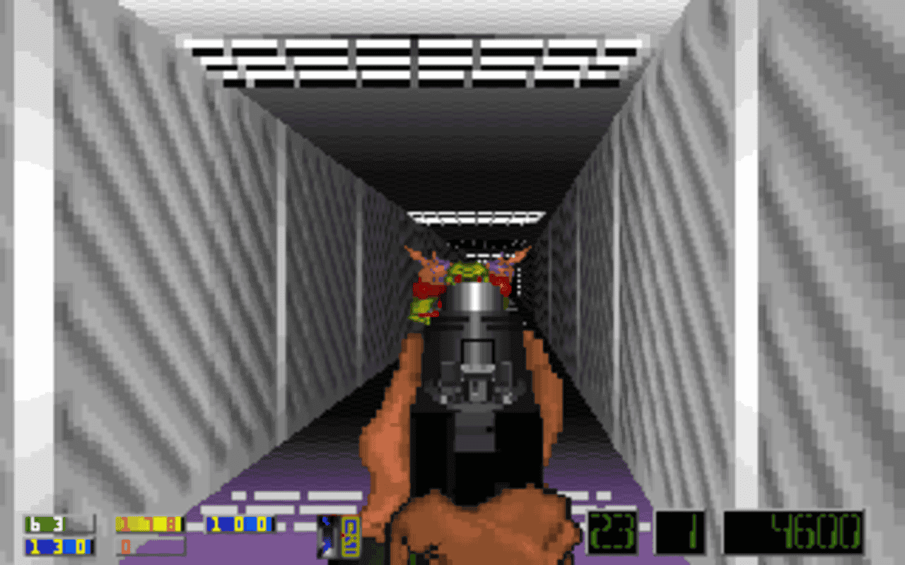 Gameplay screen of Corridor 7: Alien Invasion (4/8)