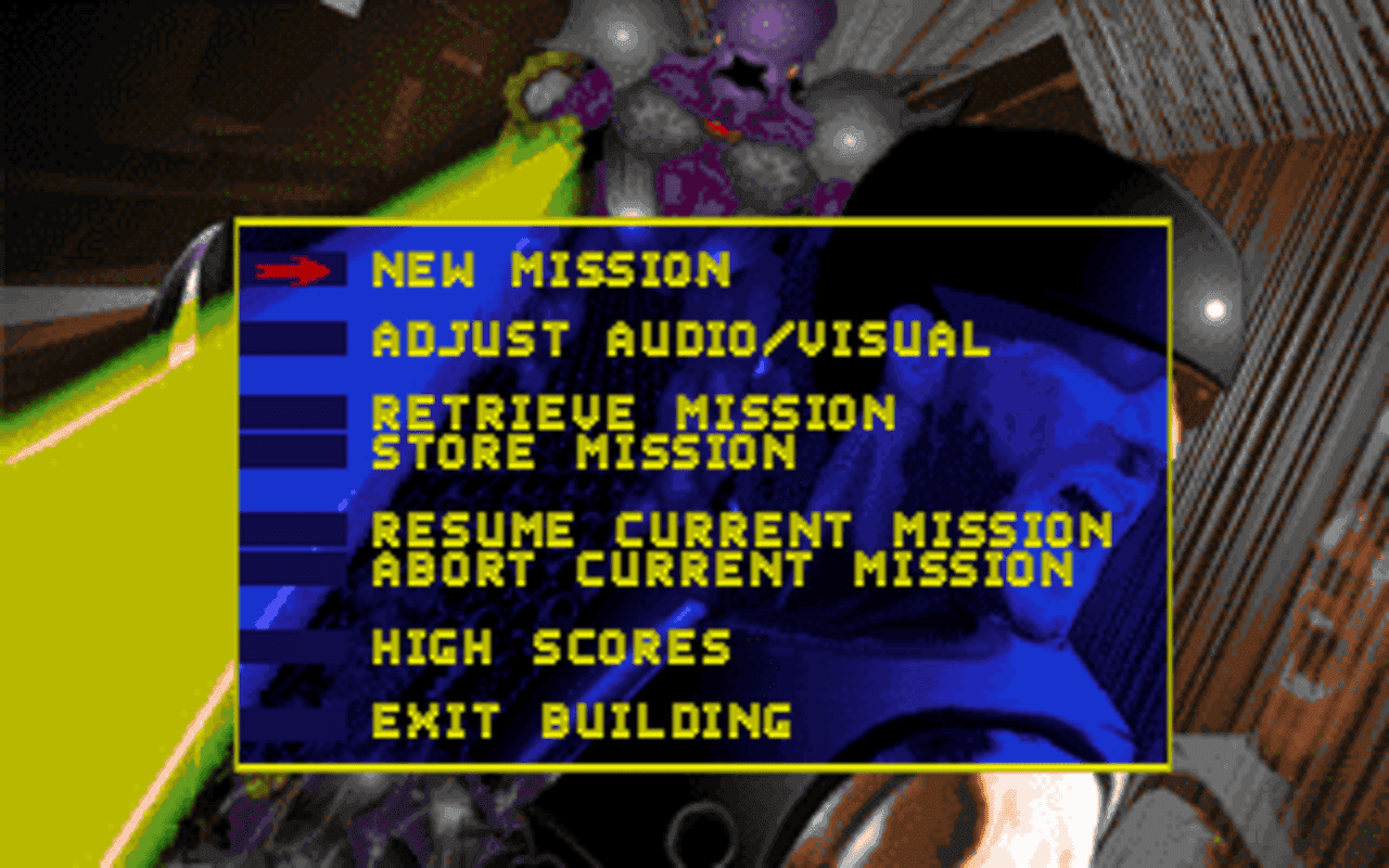 Gameplay screen of Corridor 7: Alien Invasion (3/8)