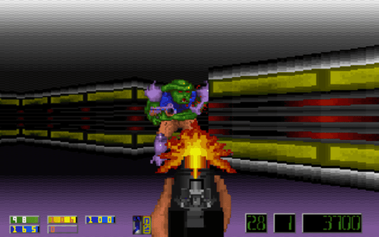 Gameplay screen of Corridor 7: Alien Invasion (5/8)