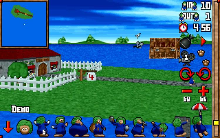 Gameplay screen of Lemmings 3D (7/8)
