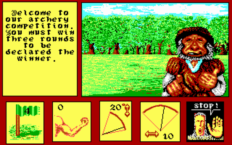 Gameplay screen of Iron Lord (1/8)