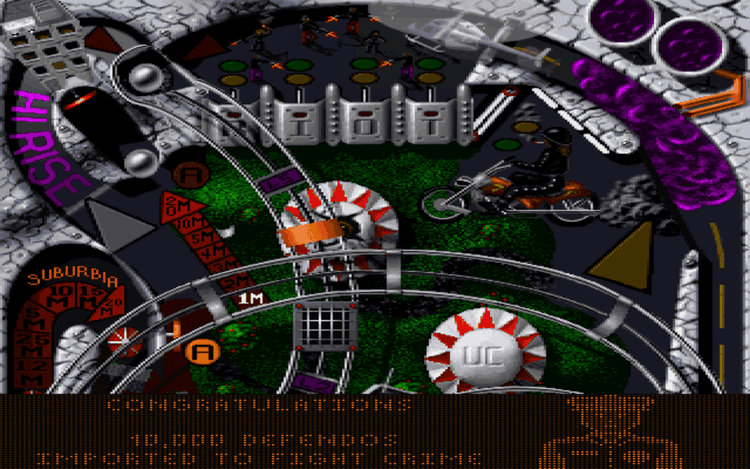 Gameplay screen of Extreme Pinball (8/8)