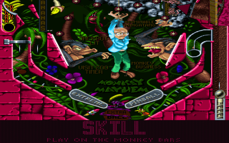 Gameplay screen of Extreme Pinball (7/8)