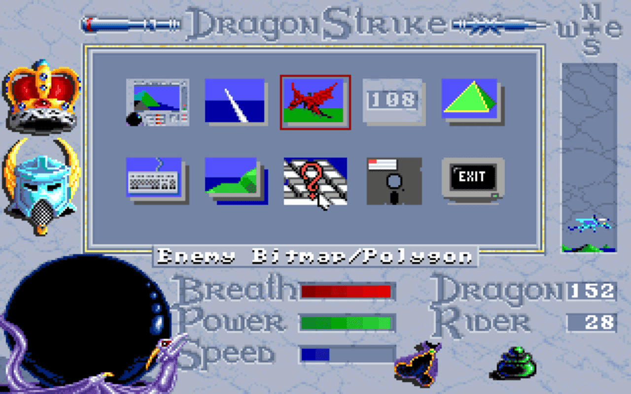 Gameplay screen of DragonStrike (8/8)