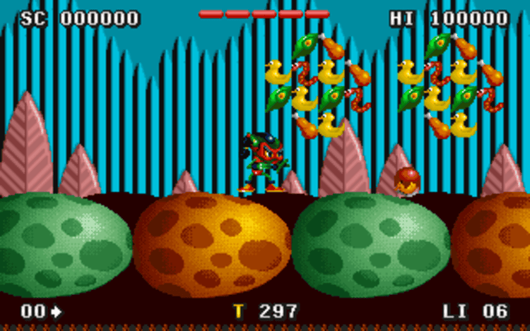 Gameplay screen of Zool 2 (5/8)