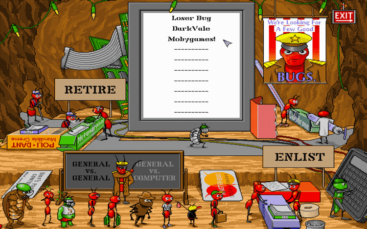 Gameplay screen of Battle Bugs (1/8)