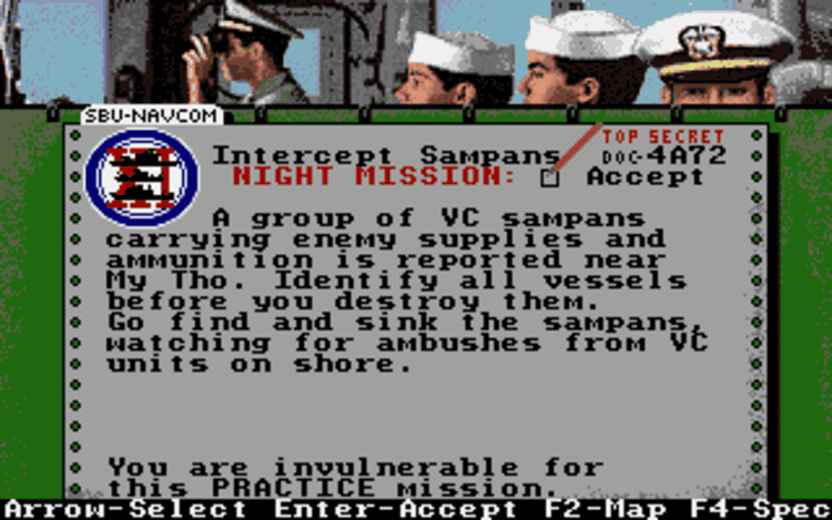 Gameplay screen of Gunboat (2/8)