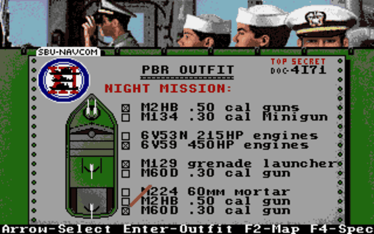 Gameplay screen of Gunboat (3/8)