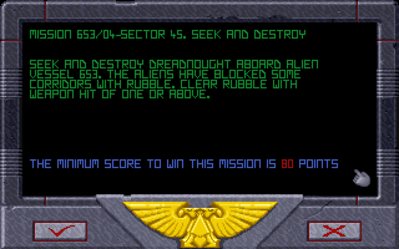 Gameplay screen of Space Crusade (4/8)