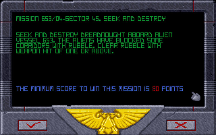 Gameplay screen of Space Crusade (4/8)