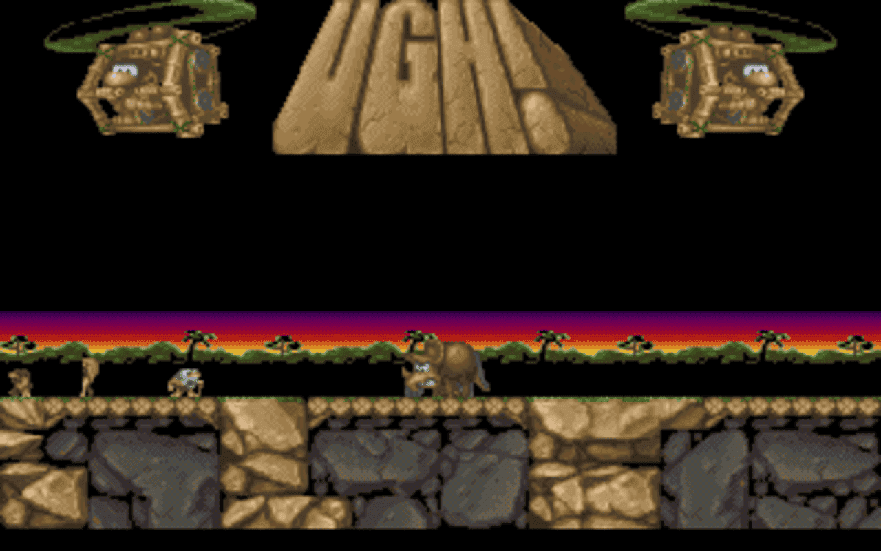 Gameplay screen of Ugh! (1/8)