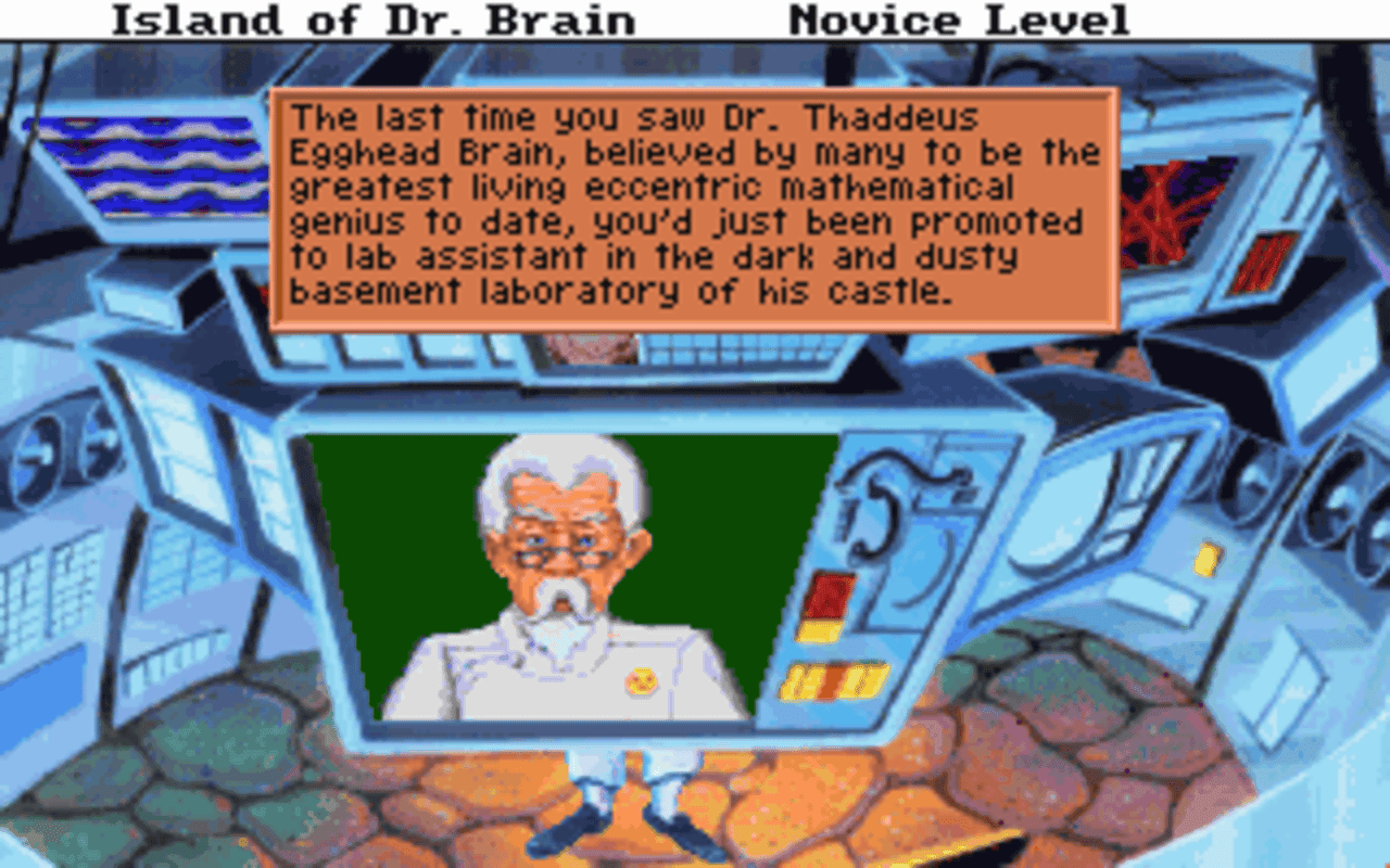 Gameplay screen of The Island of Dr. Brain (1/8)