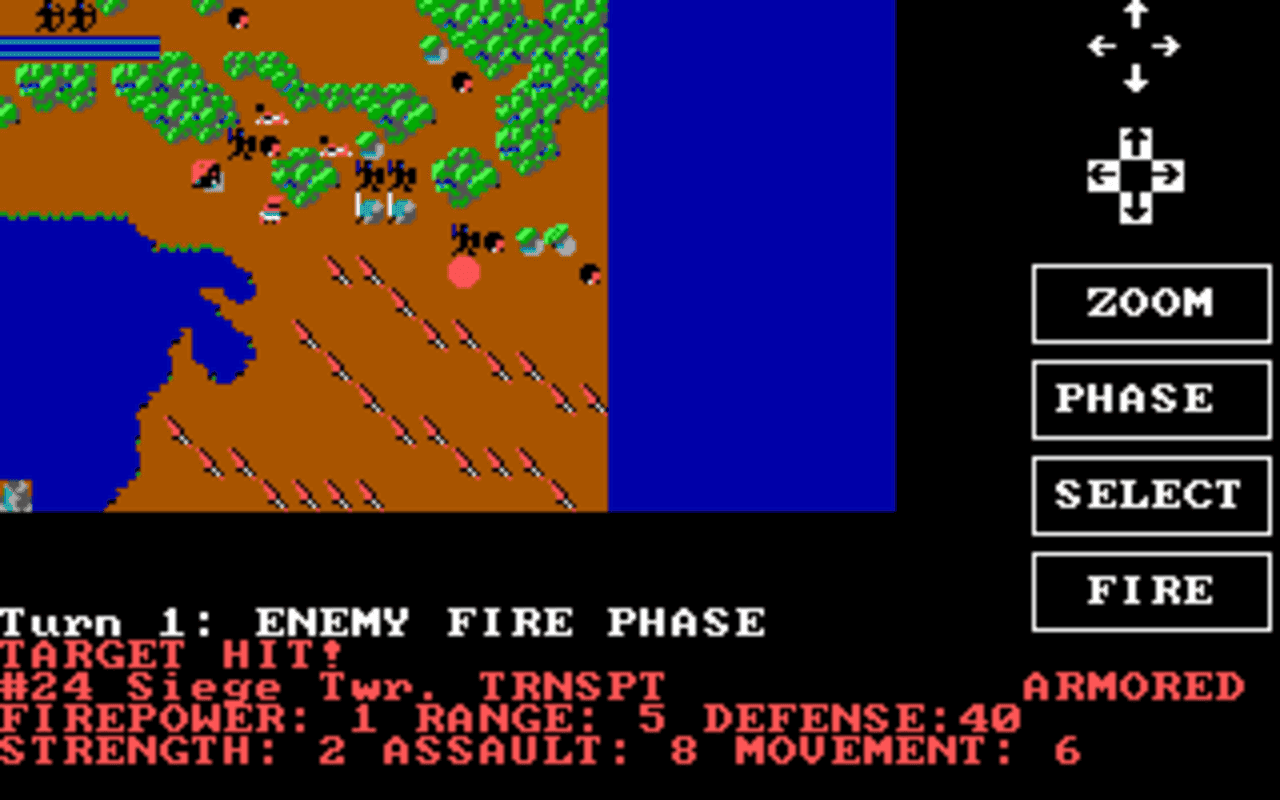 Gameplay screen of Wargame Construction Set (2/8)