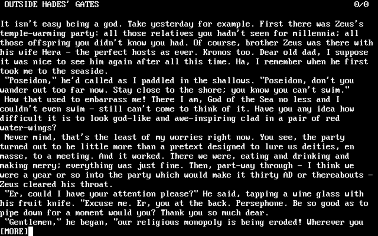 Gameplay screen of Myth (1/4)