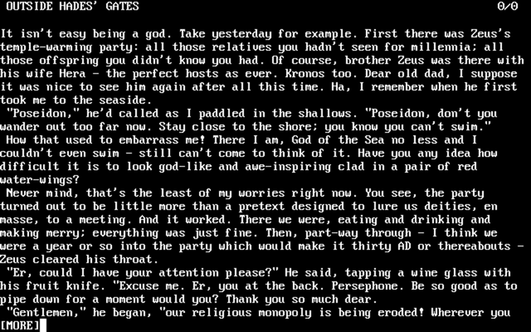 Gameplay screen of Myth (1/4)