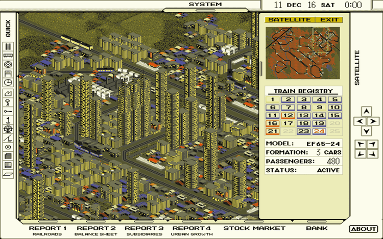 Gameplay screen of A-Train (5/8)
