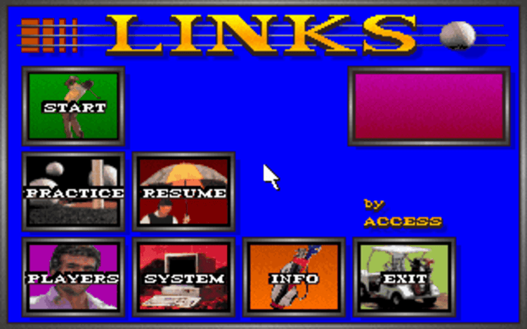 Gameplay screen of Links: The Challenge of Golf (1/8)