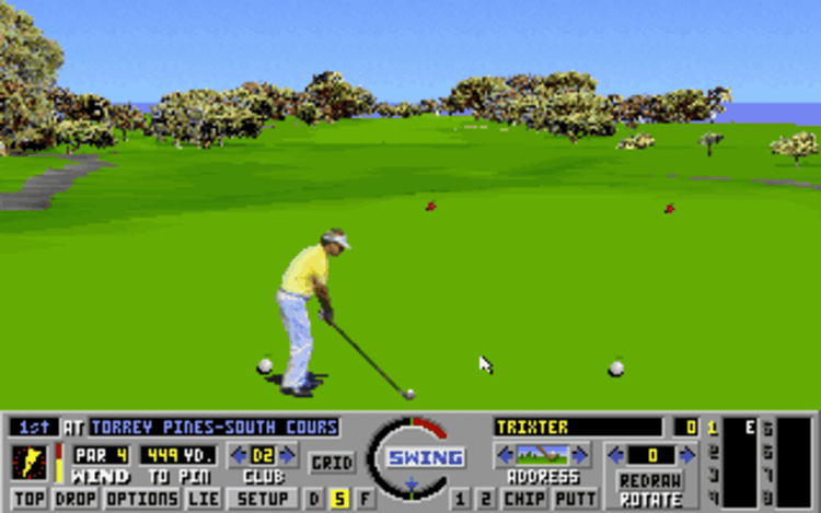 Gameplay screen of Links: The Challenge of Golf (4/8)