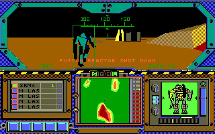 Gameplay screen of MechWarrior (6/8)