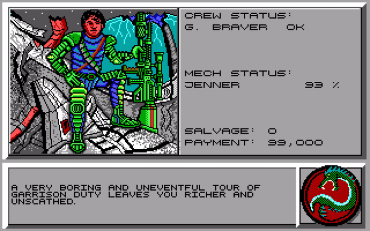 Gameplay screen of MechWarrior (7/8)
