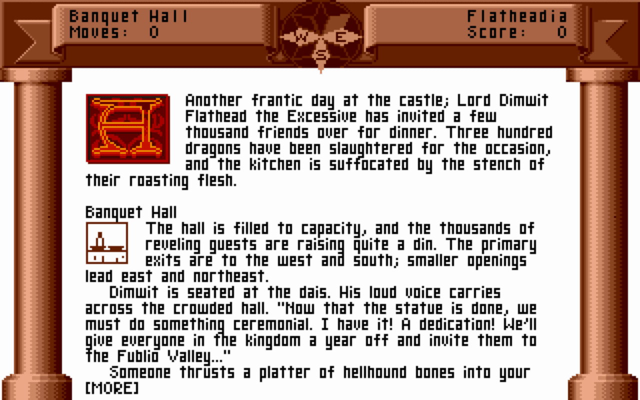Gameplay screen of Zork Zero: The Revenge of Megaboz (6/8)