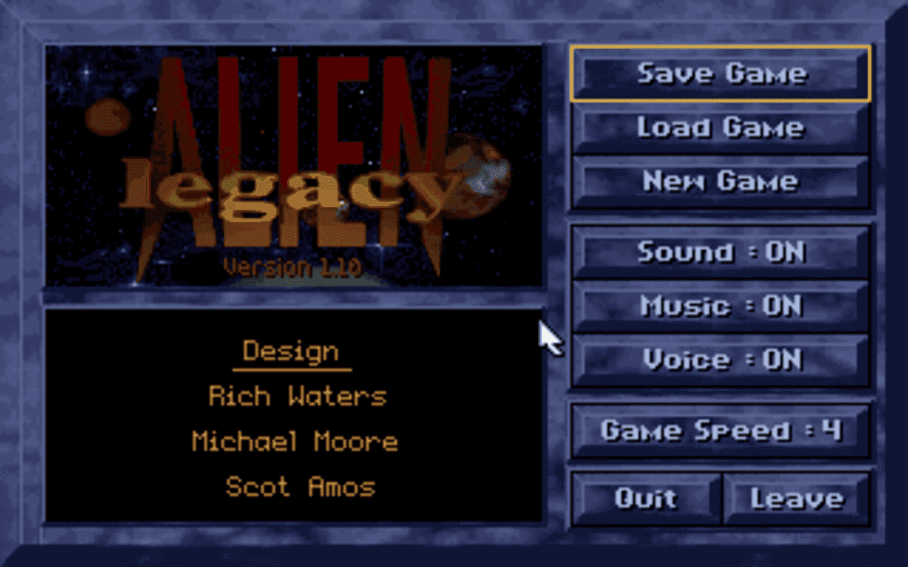 Gameplay screen of Alien Legacy (7/8)